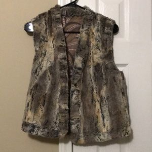 Faux fur vest
